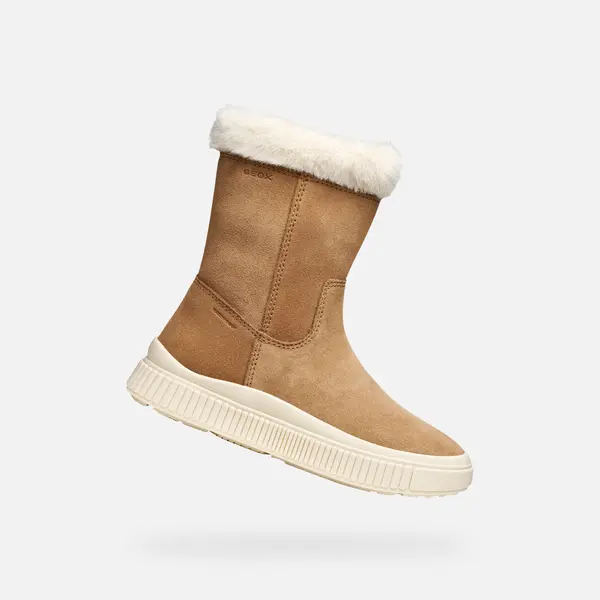 GEOX Brown Girls Winter Boots Geox Laquinny WPF - Girls