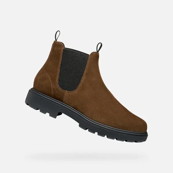 GEOX Brown men's ankle boots Geox Spherica EC7 - Men's
