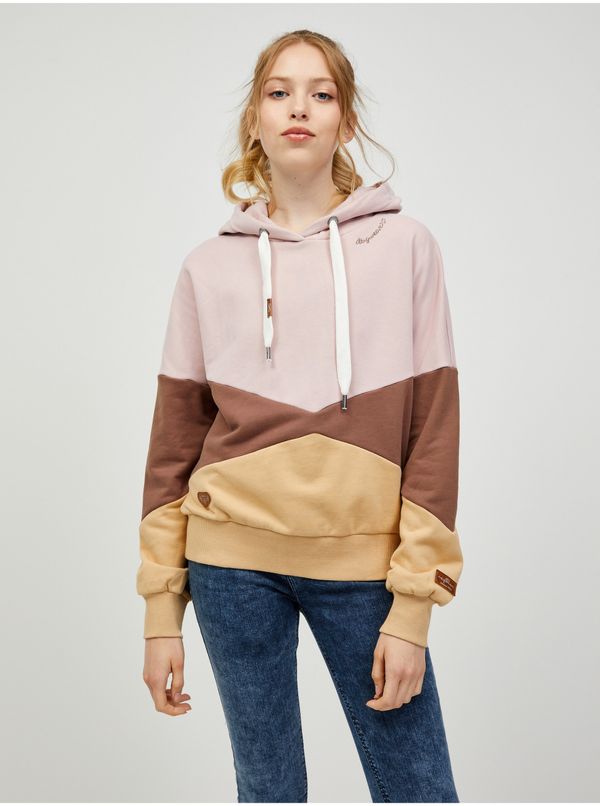 Ragwear Brown-pink Womens Hoodie Ragwear Greaty - Women