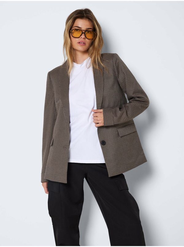 Noisy May Brown Plaid Jacket Noisy May Sandy - Women