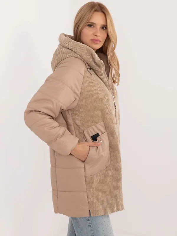 Factory Price Brown transitional jacket with corduroy inserts