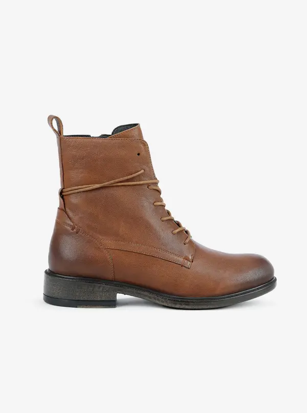 GEOX Brown women's leather ankle boots Geox Catria - Women's