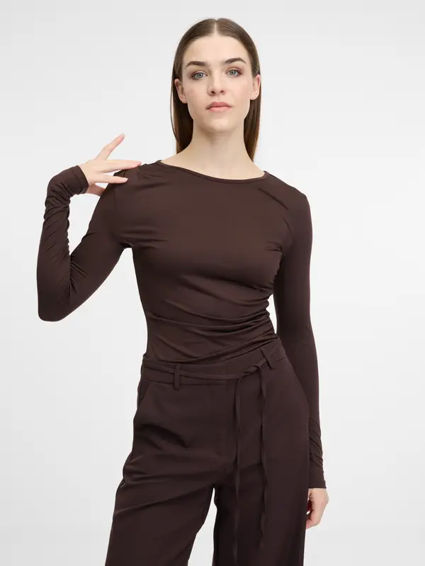 Orsay Brown women's long-sleeved T-shirt ORSAY - Women's