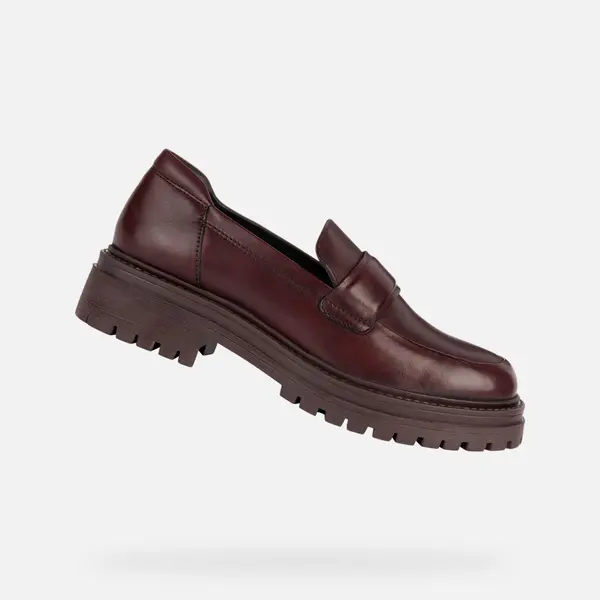 GEOX Burgundy women's loafers Geox Iridea - Women's