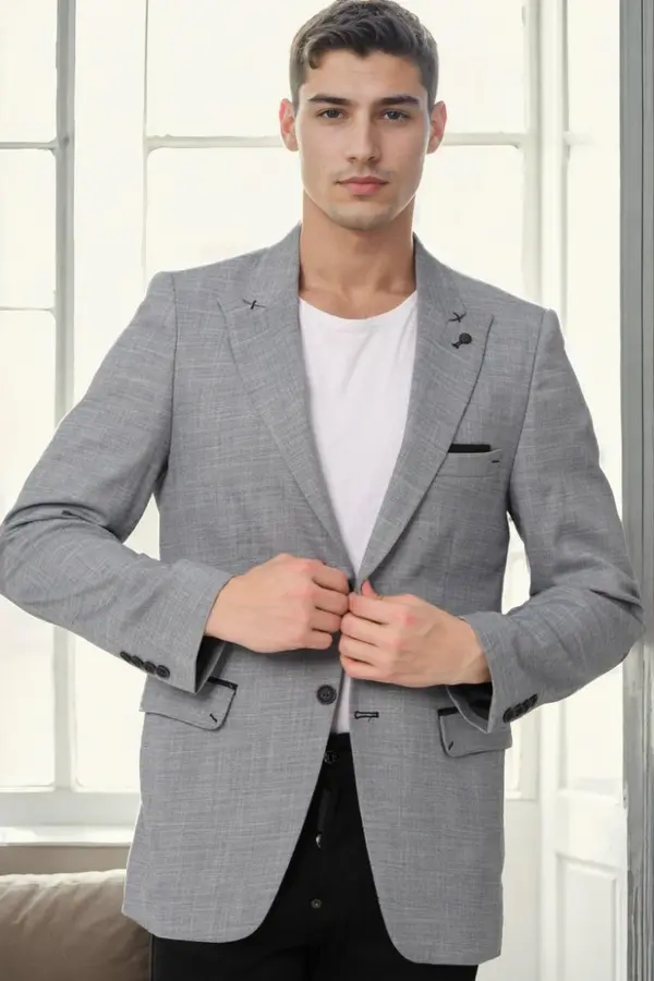 dewberry C5058 DEWBERRY MEN'S JACKET-GREY