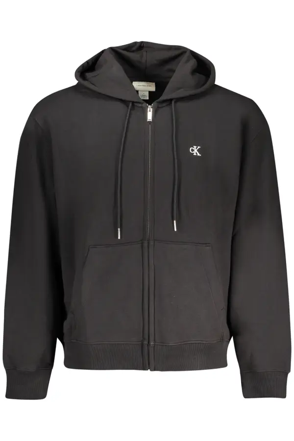 Calvin Klein CALVIN KLEIN MEN'S BLACK ZIP-UP SWEATSHIRT
