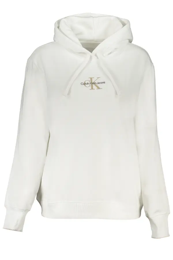 Calvin Klein Calvin Klein Women's MONOLOGO REGULAR HOODIE Sweatshirt-White