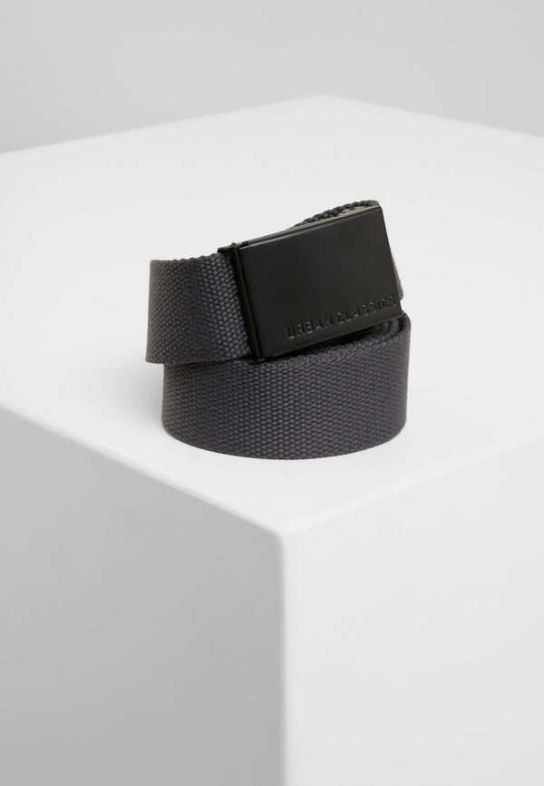 Urban Classics Canvas belts charcoal/black