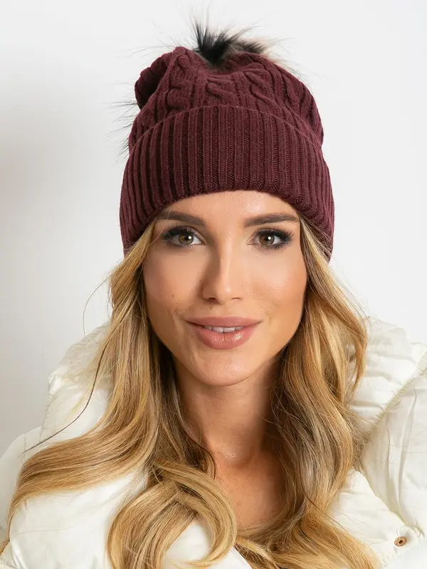 Wool Fashion Italia Cap-AT-CZ-173501.44-burgundy