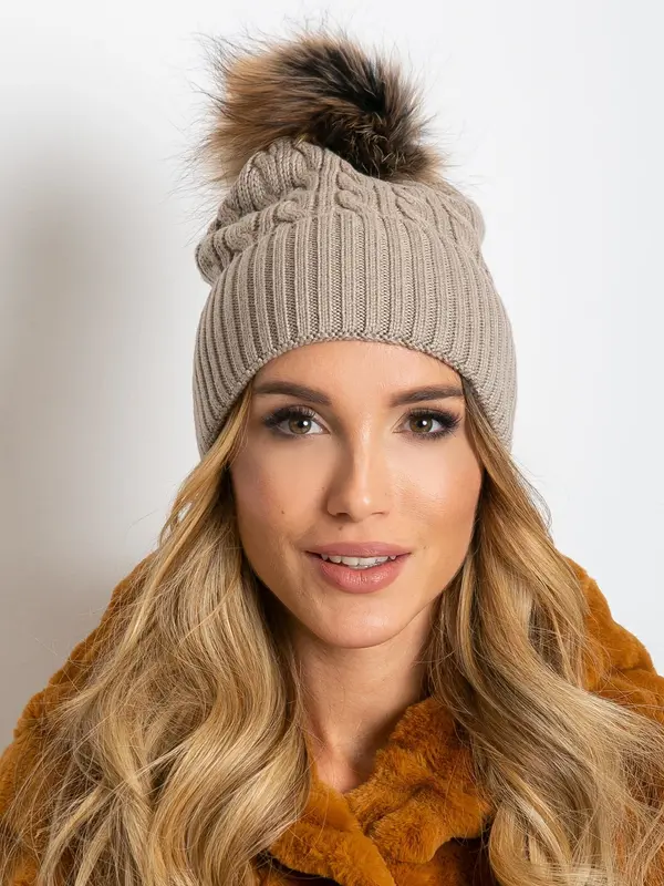 Wool Fashion Italia Cap-AT-CZ-173501.44-dark beige