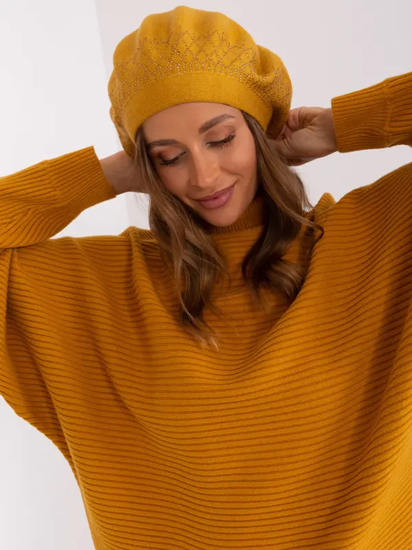 Wool Fashion Italia Cap-AT-CZ-231605.21P-Dark Yellow