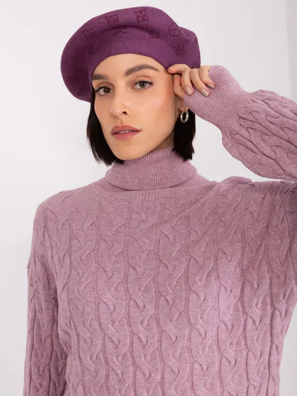 Wool Fashion Italia Cap-AT-CZ-2318.27-dark purple
