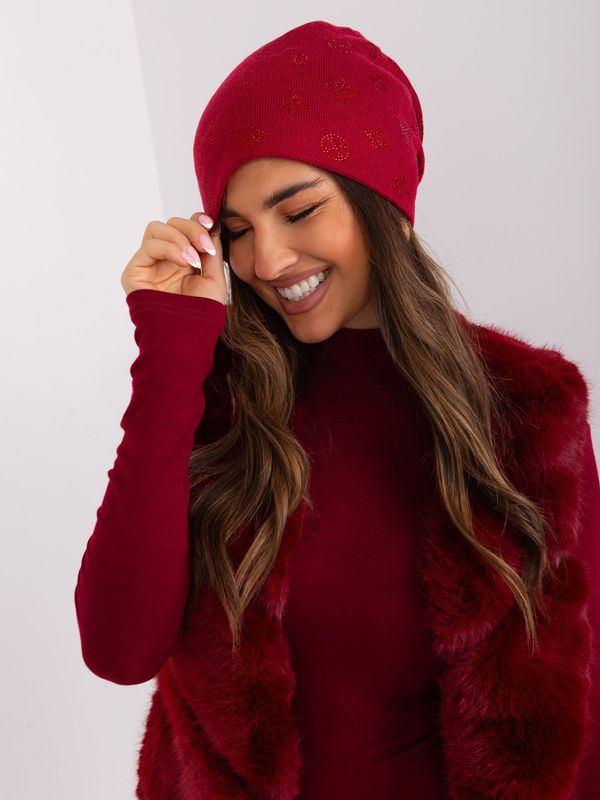 Wool Fashion Italia Cap-AT-CZ-2325.96-burgundy