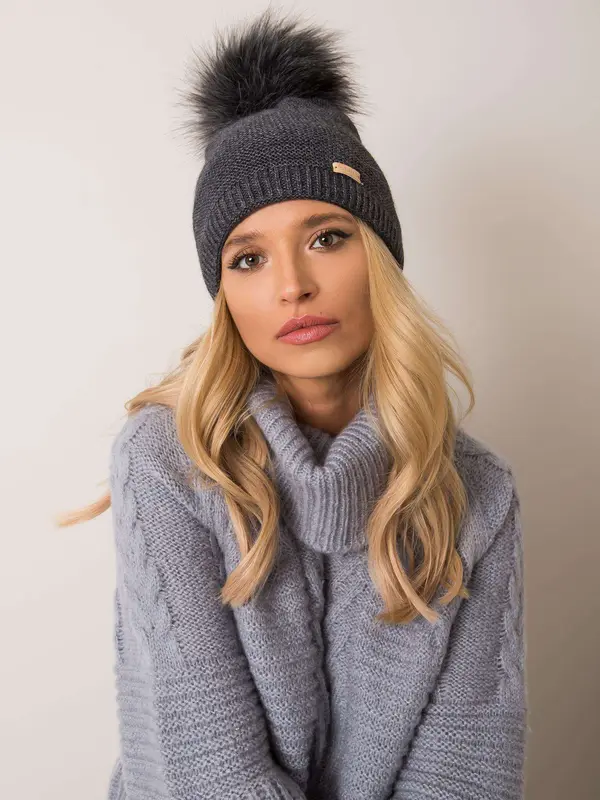 RUE PARIS Cap-JK-CZ-11.69-dark grey