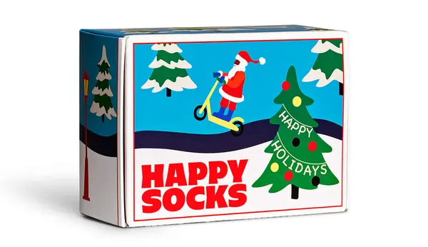 Happy Socks Čarape - Happy Socks 2 pakiranja Sretni blagdani