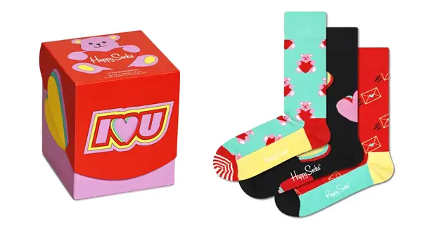 Happy Socks Čarape - Happy Socks Volim te Set od 3 para