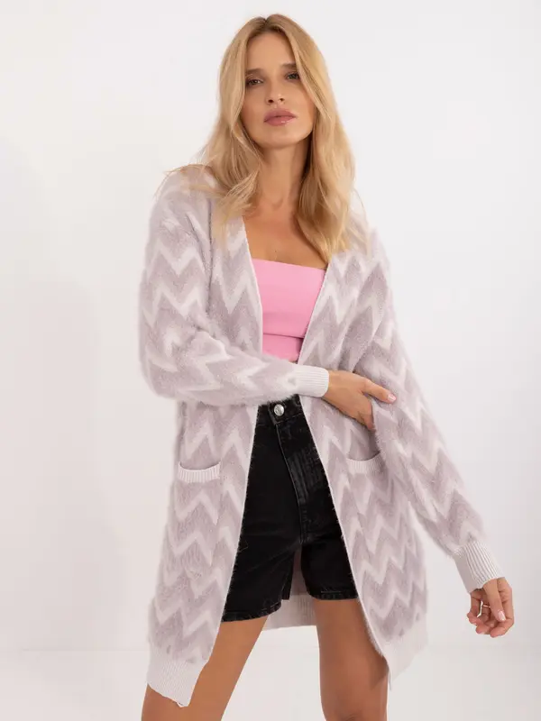Wool Fashion Italia Cardigan-AT-SW-2340-A.00-light purple