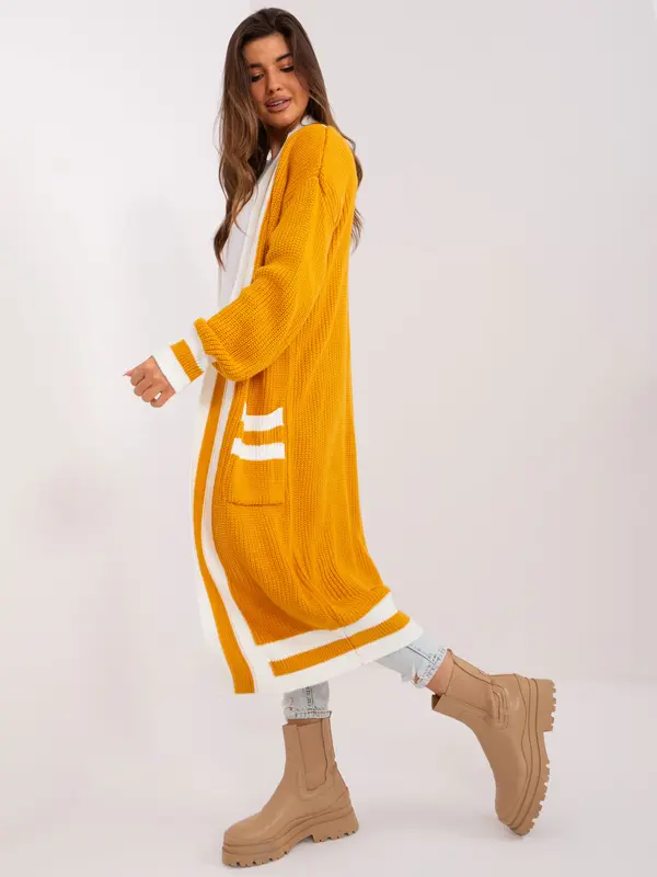 BADU Cardigan-BA-SW-0291-1.56P-Dark Yellow