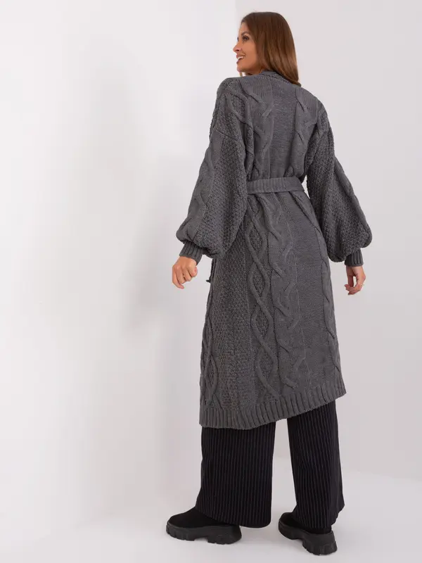 BADU Cardigan-BA-SW-8020-1.36P-Dark Grey