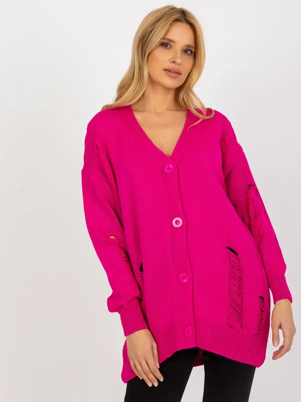 RUE PARIS Cardigan-LC-SW-8042.08X-Fuchsia