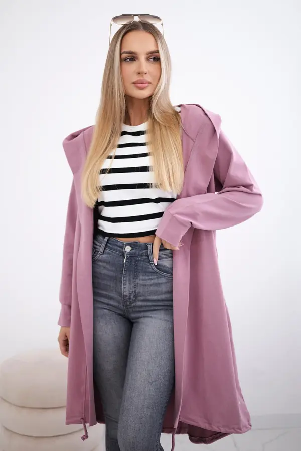 Kesi Cardigan with oversize print dark pink
