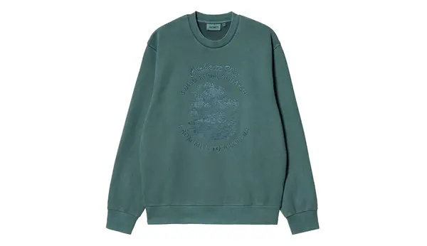 Carhartt Wip Carhartt WIP Bayou majica s kapuljačom boje botaničkog zelenog