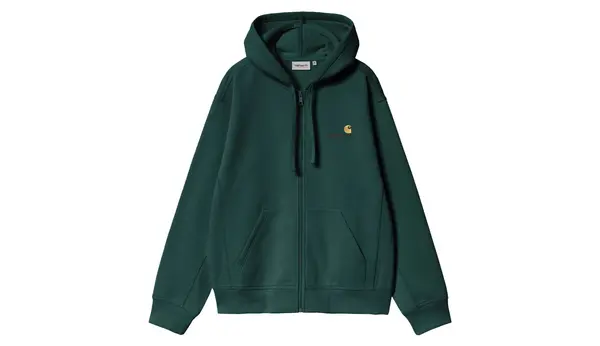 Carhartt Wip Carhartt WIP majica s kapuljačom, tamnozelena
