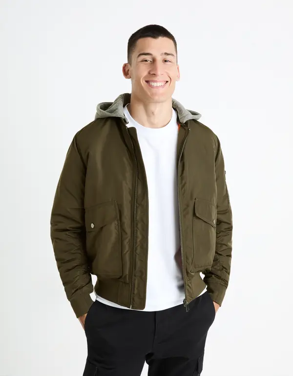 Celio Celio Bomber Jacket with Hood, Fujameshoo - Mens