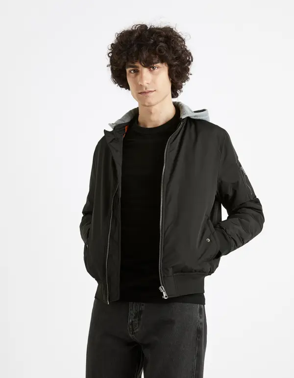 Celio Celio Bomber Jacket with Hooded Cujameshoo - Mens