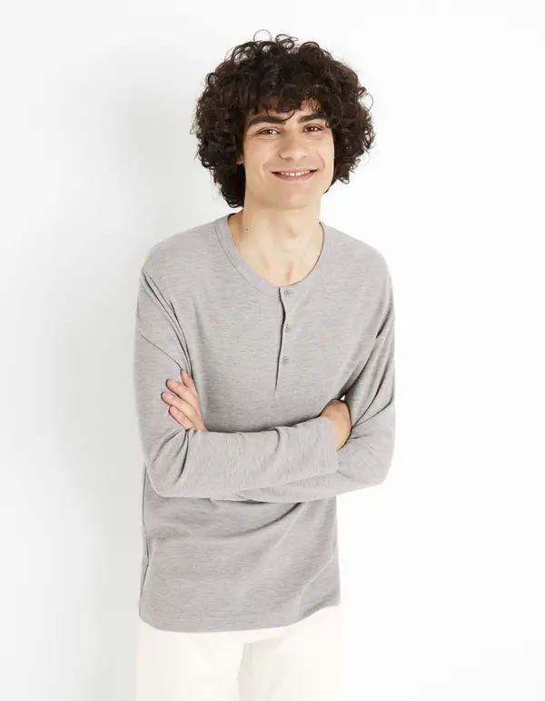 Celio Celio Ceplay Long Sleeve T-Shirt - Mens