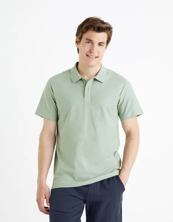 Celio Celio Cotton Polo Shirt Feflame - Mens