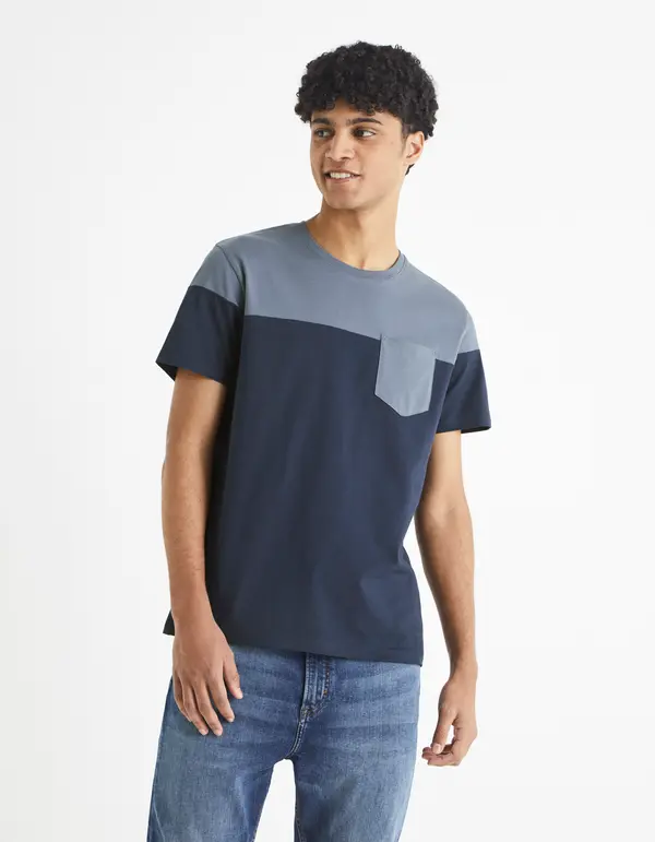 Celio Celio Cotton T-Shirt Becolored with Pocket - Men's