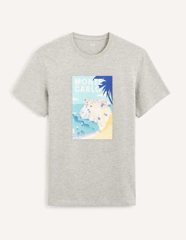 Celio Celio Cotton T-Shirt Cevinty Monte Carlo - Men's