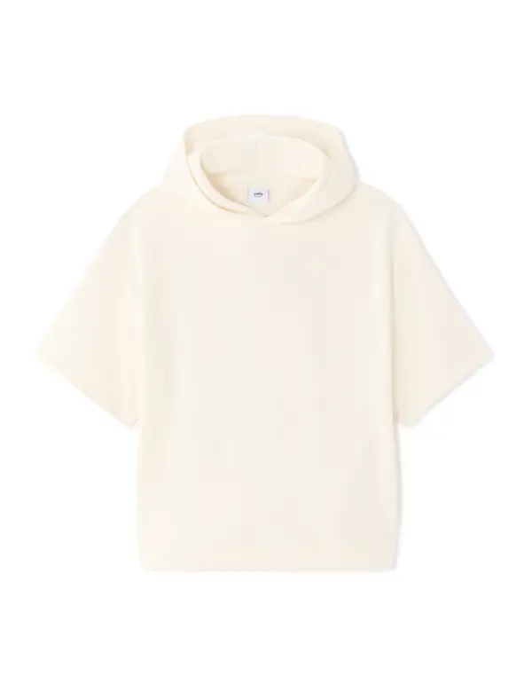 Celio Celio Nebishort krem ​​majica s kapuljačom
