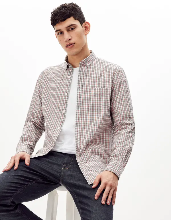 Celio Celio Plaid Shirt Rakaro - Men's