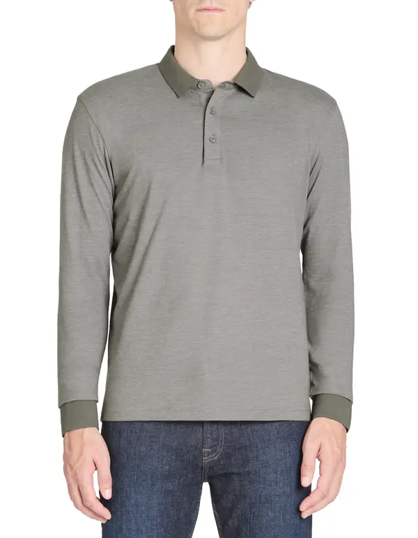 Celio Celio Polo Jebille Long Sleeve T-Shirt - Mens