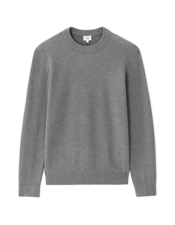 Celio Celio sivi pulover s okruglim izrezom
