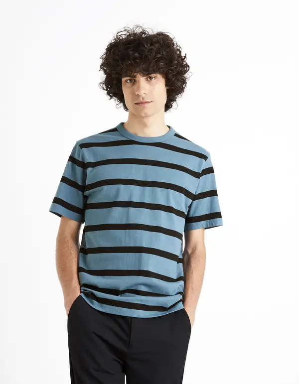 Celio Celio Striped T-Shirt Beboxar - Men's