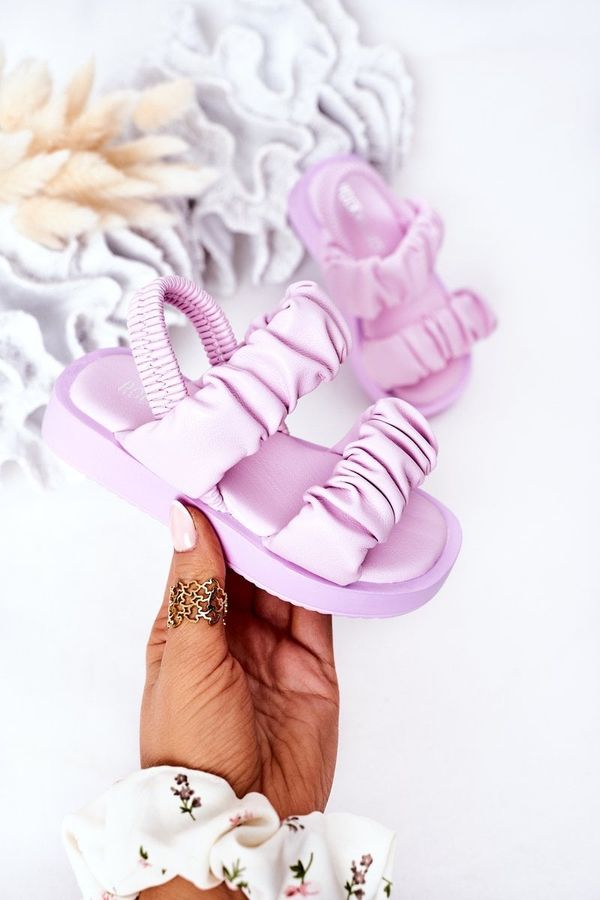 Kesi Children's sandals with drawstring purple sweetness