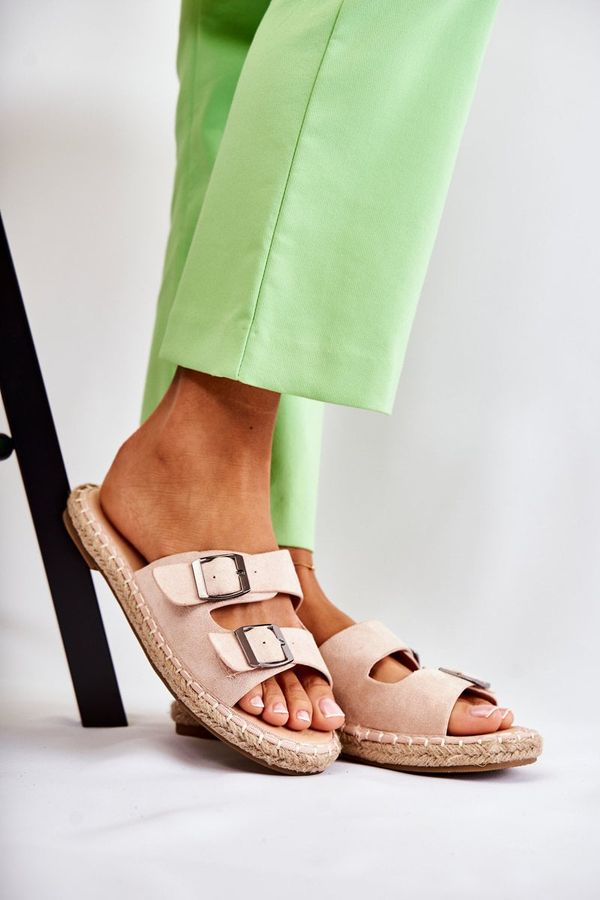 Kesi Classic suede women's slippers beige Casilda