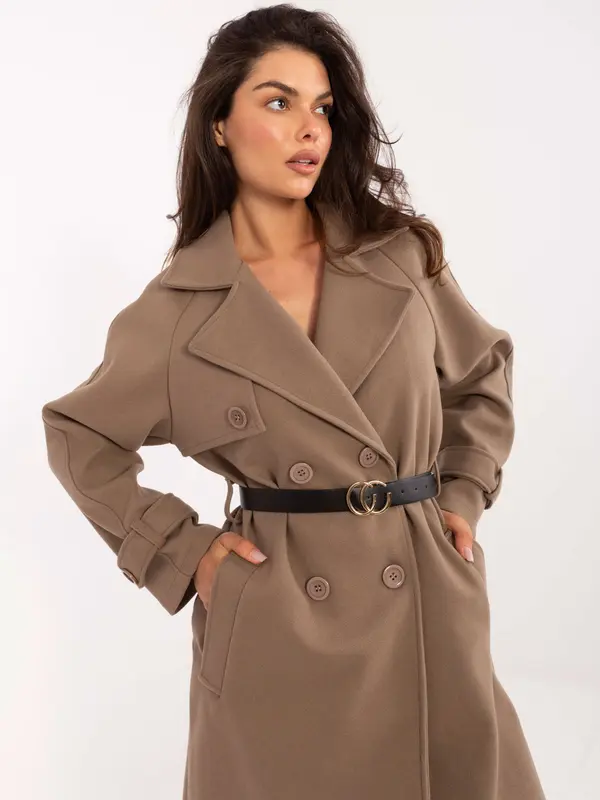RUE PARIS Coat-IT-PL-FL5712.84-dark beige