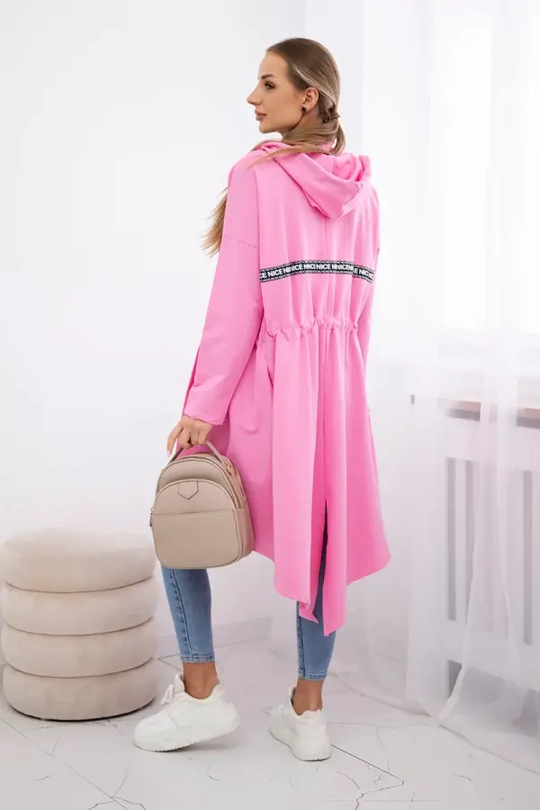 Kesi Coat with a longer back part light pink