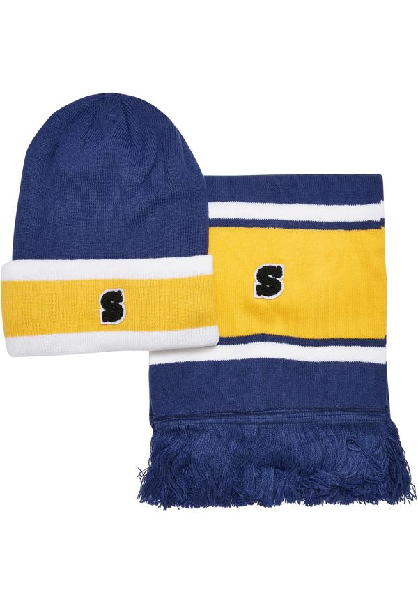 Urban Classics Accessoires College Team Beanie & Spaceblue/CaliforniaYellow/WHT Wrap