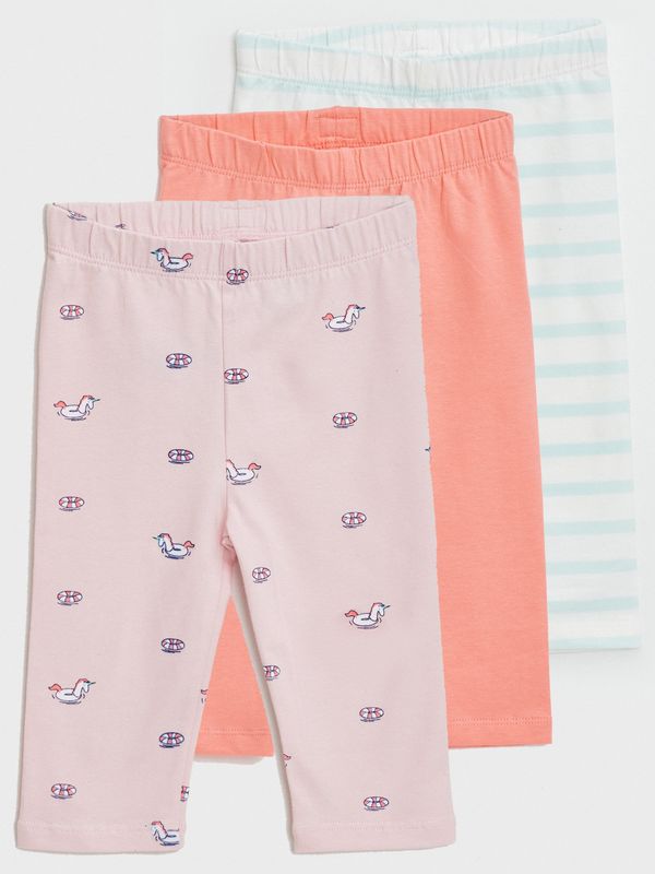 GAP Colorful girls' leggings with GAP pattern, 3pcs