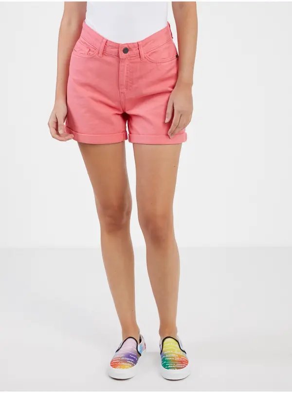 Noisy May Coral women's denim shorts Noisy May Smiley - Women