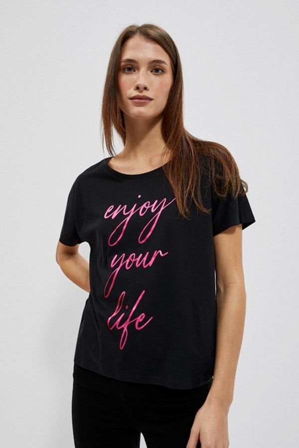 Moodo Cotton blouse with inscription