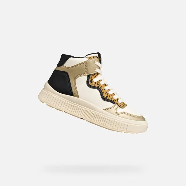 GEOX Cream Girls' Geox Laquinny Sneakers - Girls