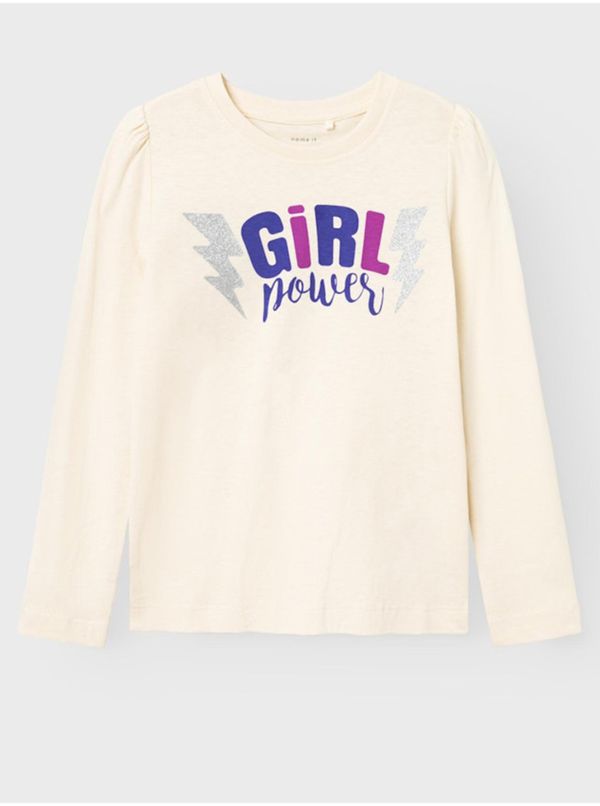 name it Cream girl's long-sleeved T-shirt name it Roselin - Girls