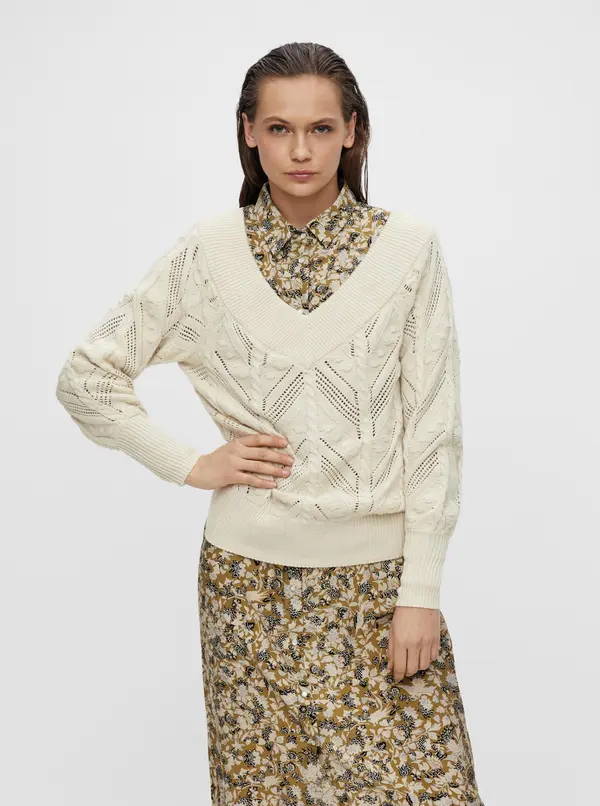 .OBJECT Cream sweater . OBJECT Melanie - Women