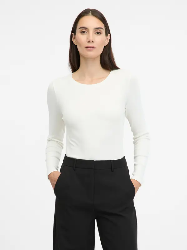 Orsay Cream women's long-sleeved T-shirt ORSAY - Women's